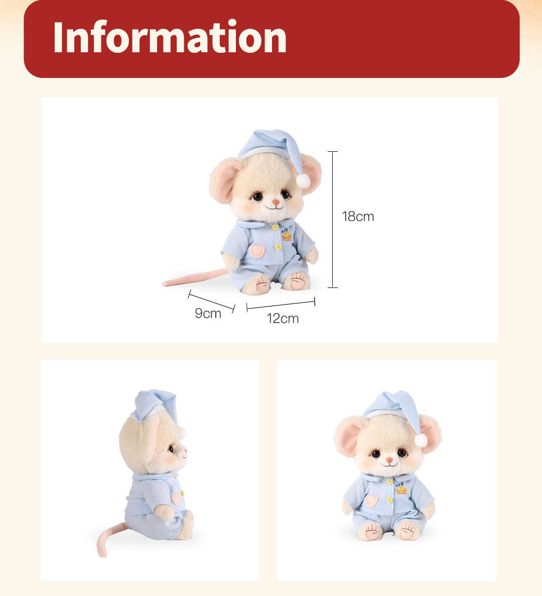 Bobo Nuts | Cici Cheese Mouse Plush Toy