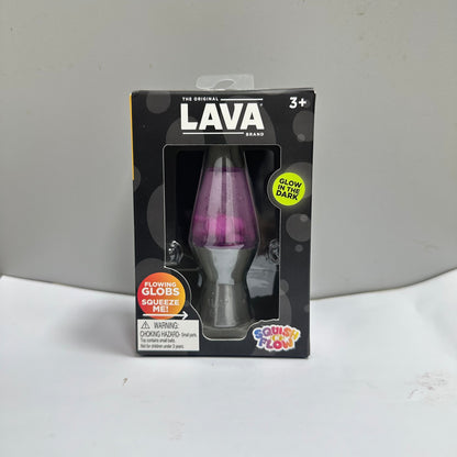 Schylling LAVA Squish N' Flow Glow in The Dark Fidget Toy, Lava Lamp Shaped Squeeze Sensory Stress Relief Toy for Kids & Adults, Holiday Gift