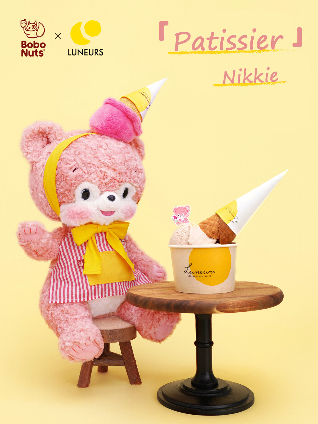 Bobo Nuts | Pâtissier Nikkie Bear Plush Toy
