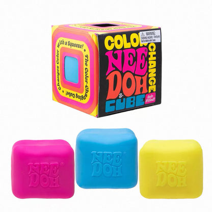 NeeDoh Color Change Cube Squeeze Fidget Toy
