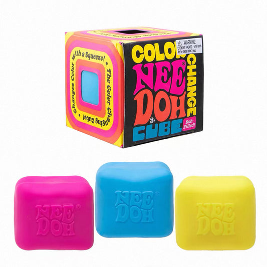 NeeDoh Color Change Cube Squeeze Fidget Toy