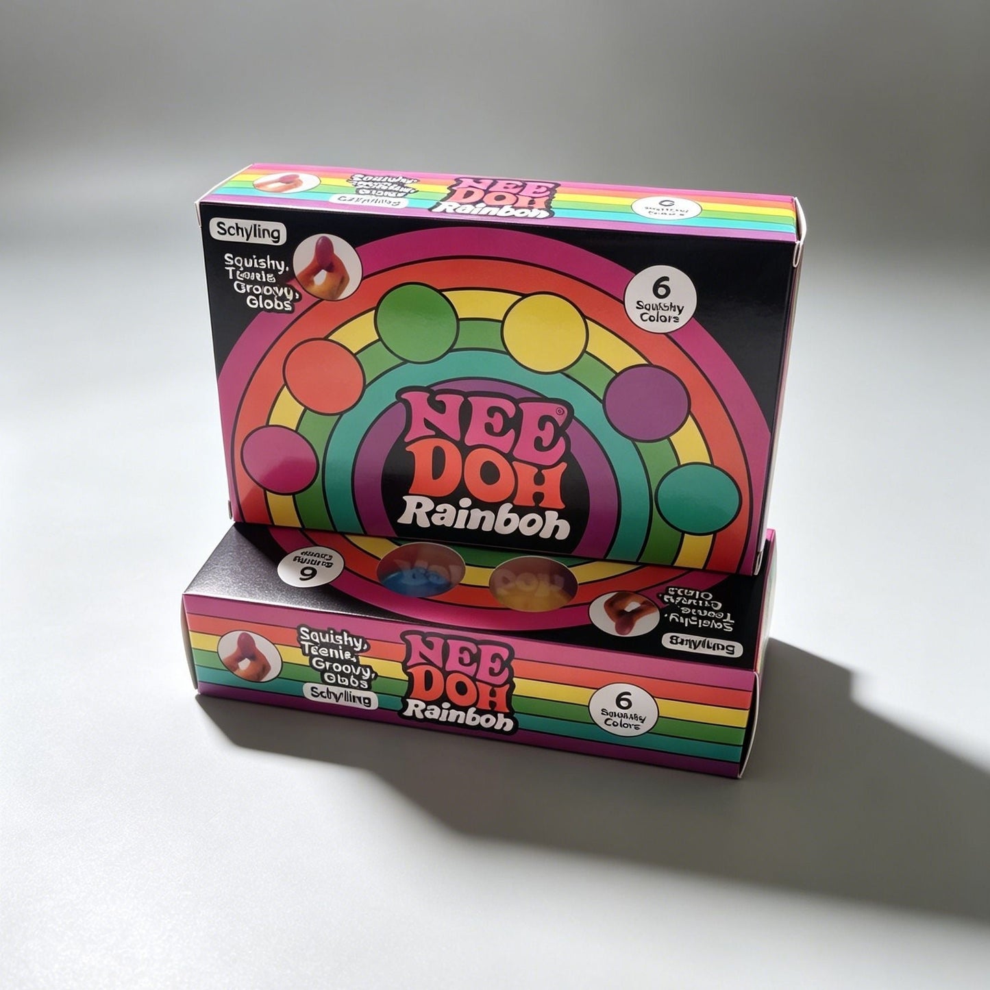 Rainbow Teenie NeeDoh 6-Color Squishy Sensory Stress Relief Ball