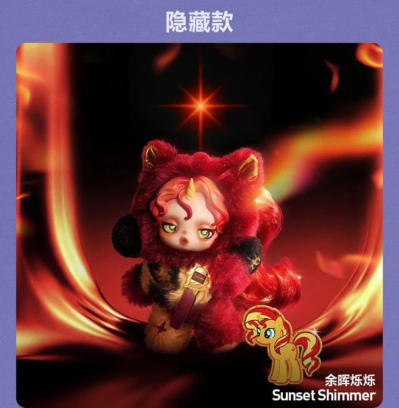 New Genuine POPMART SKULLPANDA × My Little Pony Series Plush Doll Pendant Blind Box Toys Cute Anime Action Figure Surprise Gift