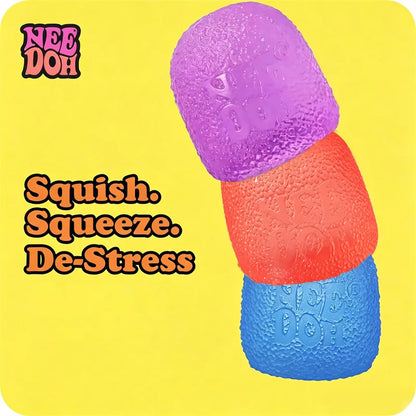 Needoh-Style Multicolor Gumdrop Squish Ball, Stress Relief Fidget Toy