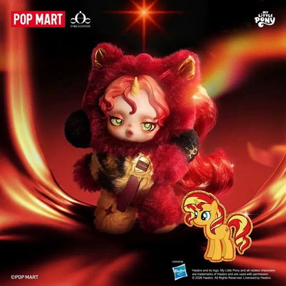 New Genuine POPMART SKULLPANDA × My Little Pony Series Plush Doll Pendant Blind Box Toys Cute Anime Action Figure Surprise Gift
