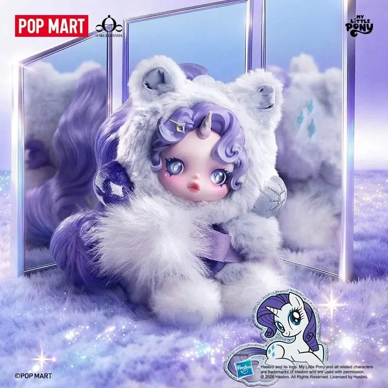 New Genuine POPMART SKULLPANDA × My Little Pony Series Plush Doll Pendant Blind Box Toys Cute Anime Action Figure Surprise Gift