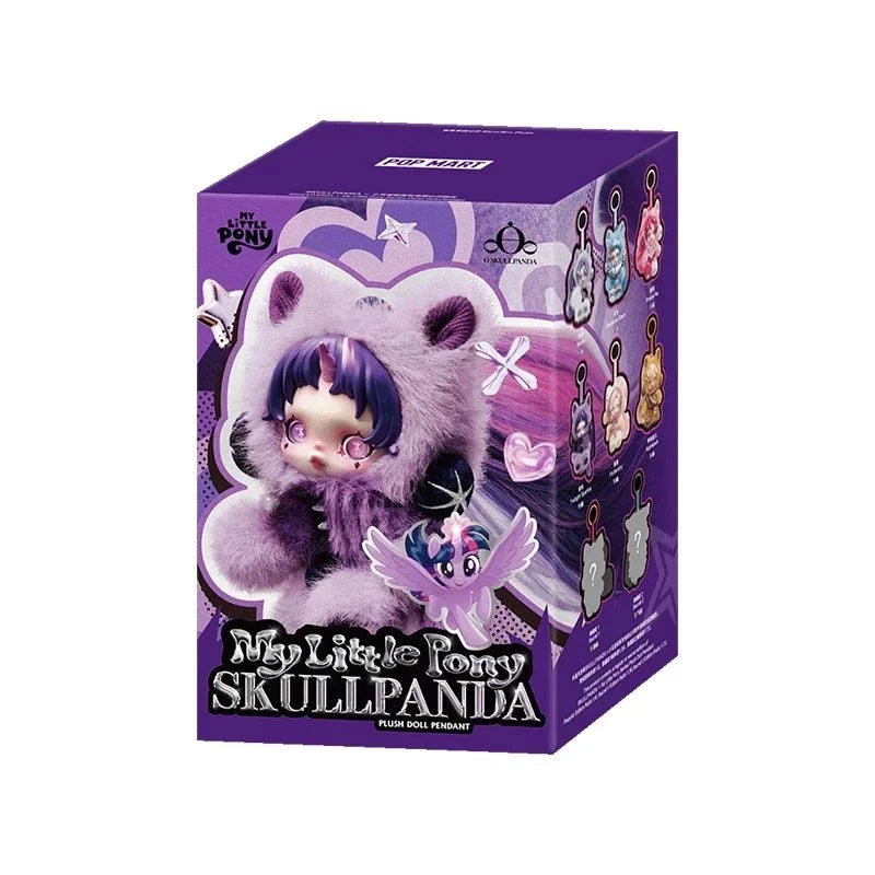 New Genuine POPMART SKULLPANDA × My Little Pony Series Plush Doll Pendant Blind Box Toys Cute Anime Action Figure Surprise Gift
