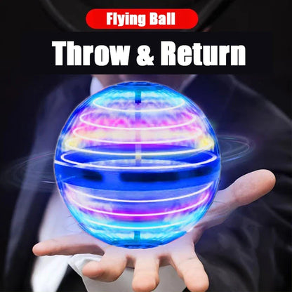 360° Rotating Hover Flying Orb, Hand Sensor LED Boomerang Flying Ball, Indoor & Outdoor Fun Toy Gift for Kids