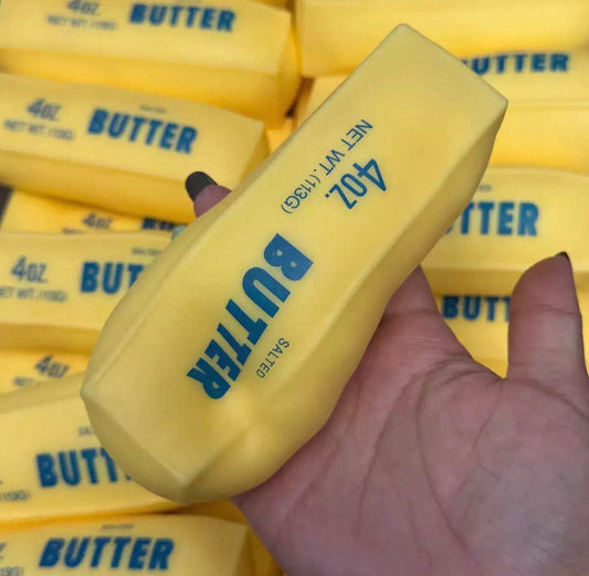 Premium Crunchy Butter Stick Squish – Weighty Block-Filled ASMR Squishy